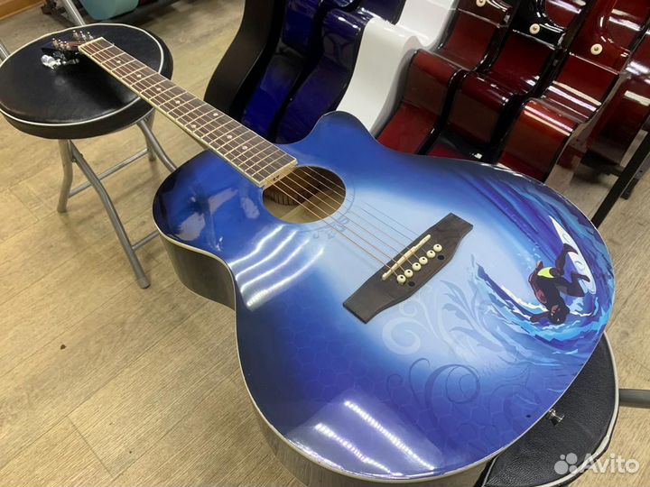 Гитара акустическая с рисунком
