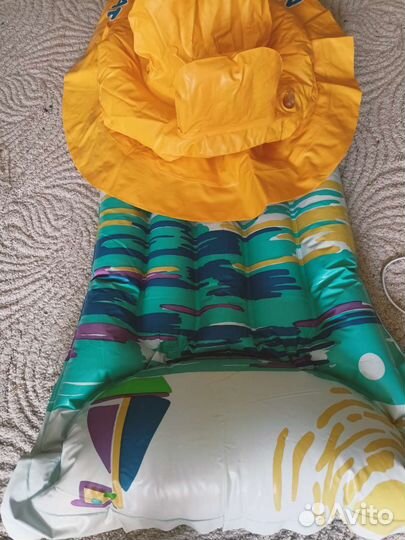 Круг и матрас надувные Intex