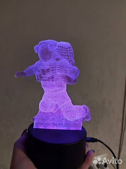 Светильник-ночник 3D с сенсорным управлением