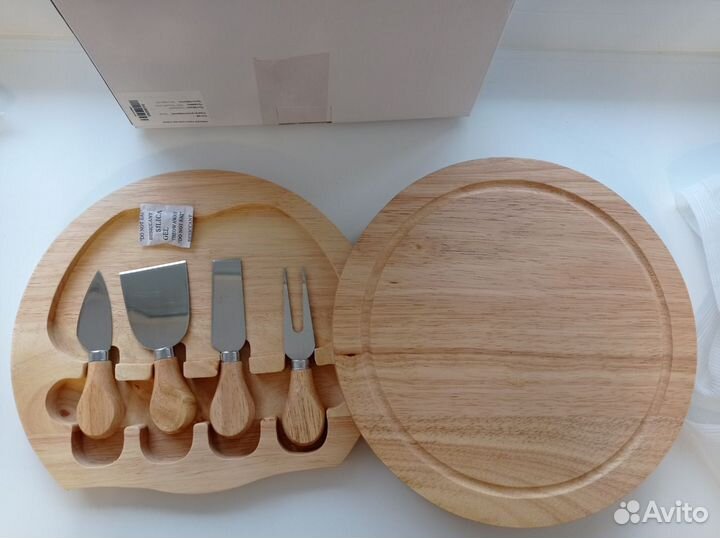 Набор для подачи сыра (Дубовая тарелка)