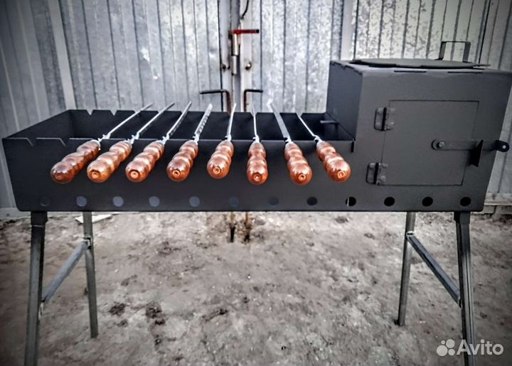 Мангал с печью под казан