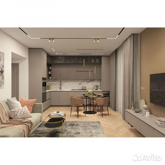 DK8012-BG Акцентный светильник SMART spot double 2x9W DIM 3000K-6000K, матовое золото с черным