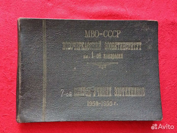 Выпускной альбом, старые фотографии. 1950-1955 г