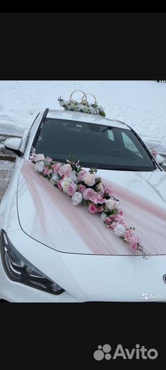 Свадебные кольца на машину