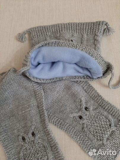 Комплект шапка и шарф детский