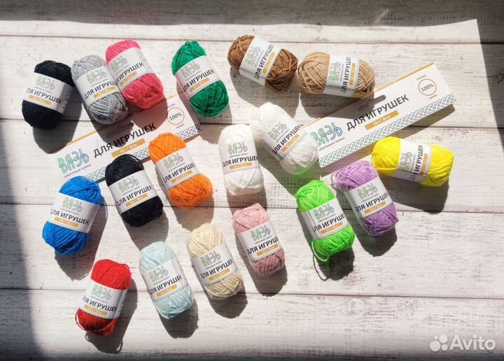 Пряжа нитки для вязания игрушек вязь