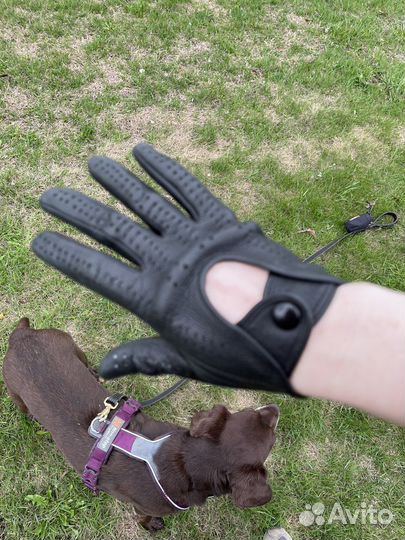 Мужские кожаные перчатки без подкладки