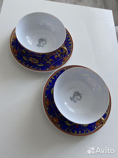 Японский костяной фарфор с позолотой 24к