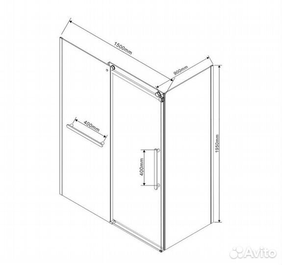 Душевой уголок Como Soft VSR-1CS9015CL, 1500*900