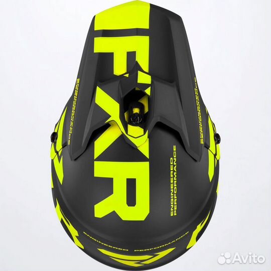 Шлем FXR Torque Team Black/Hi Vis Quick-Release 22