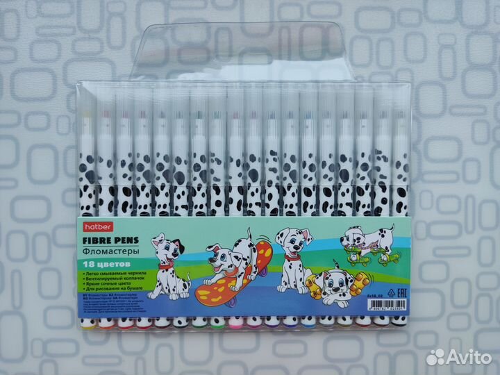 Фломастеры для рисования 18 цветов 