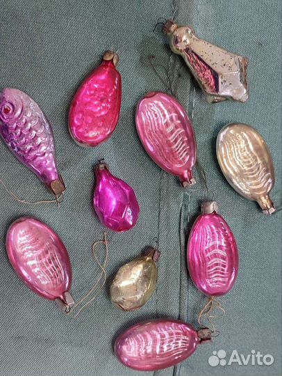 Елочные игрушки стекло СССР