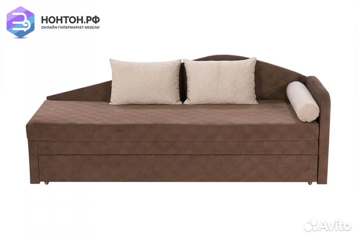 Диван еврософа Верди правый коричневый