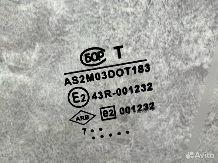 Стекло двери передней левой Renault Logan 2005