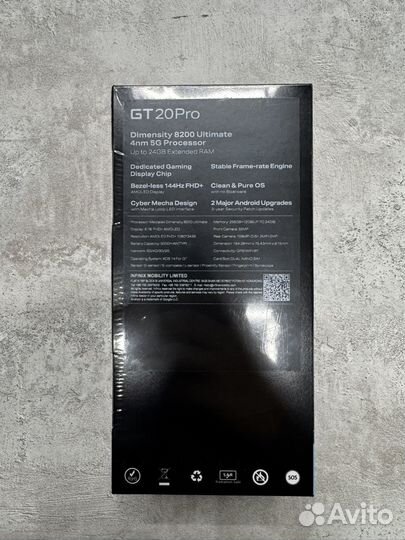 Infinix GT 20 Pro, 12/256 ГБ