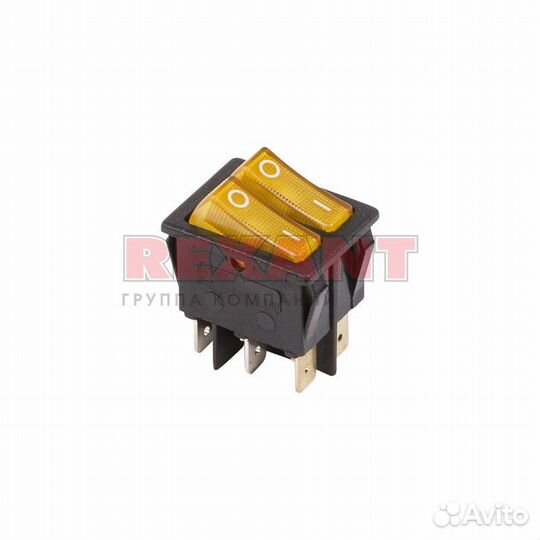 Выключатель клавишный 250V 15А (6с) ON-ON