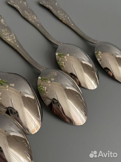 Комплект вилок и ложек франция винтаж серебрение
