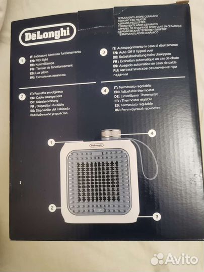 Керамический тепловентилятор DeLonghi Capsule Desk