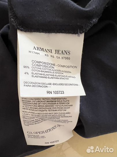 Футболка и брюки(джинсы) armani jeans оригинал