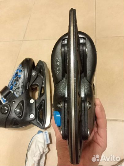 Коньки детские раздвижные 27-30р