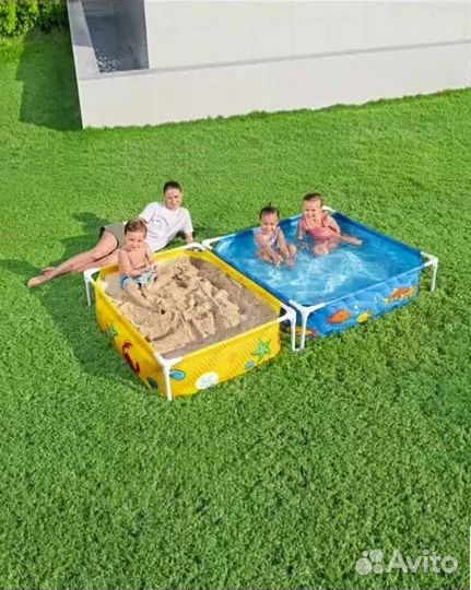 Бассейн каркасный с песочницей