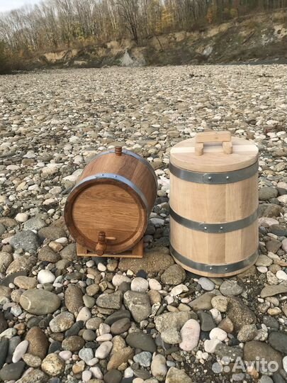 Бочка дубовая 15 литров (жбан кавказский дуб)