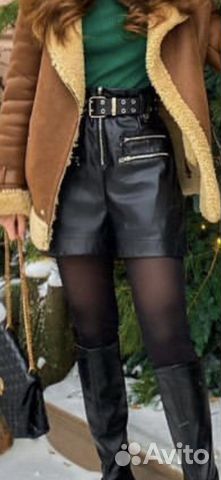 Шорты женские кожаные