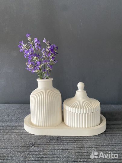 Гипсовый набор с лавандой