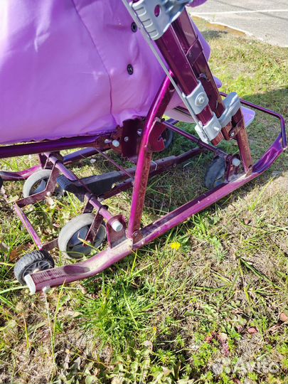 Коляска санки с колесами