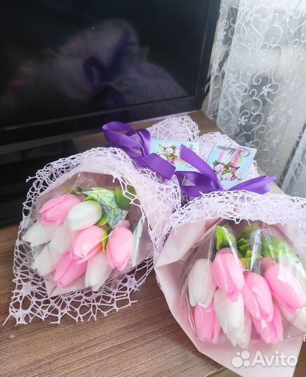 Букетики из мыла ручной работы