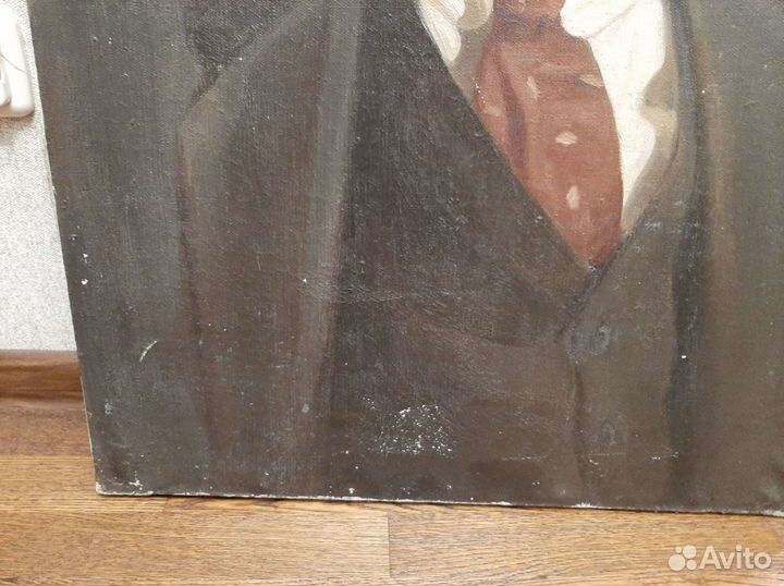 Картина В.И Ленин холст,масло 60Х80 см. СССР