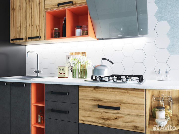 Кухонный гарнитур Крафт модульный новый