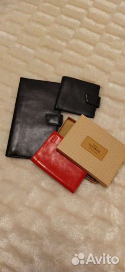Кошелек мужской кожаный черный