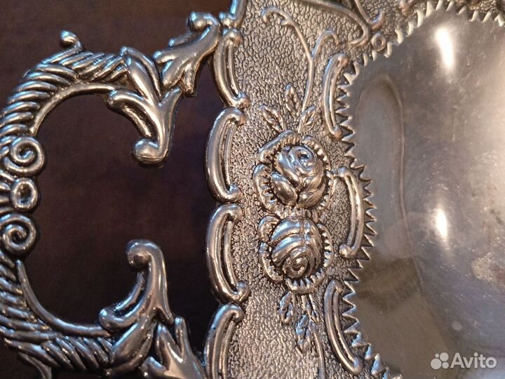 Конфетница, ваза мельхиоровая