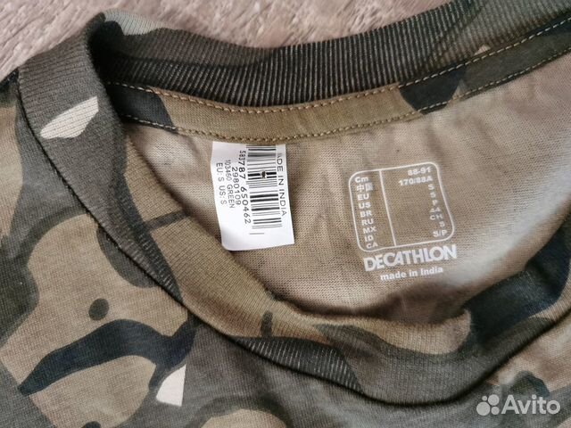 Футболка камуфляж Decathlon, хлопок India