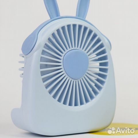 Вентилятор портативный голубой