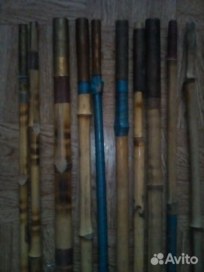 Вторые и третьи колены бамбуковых удочек СССР,16шт