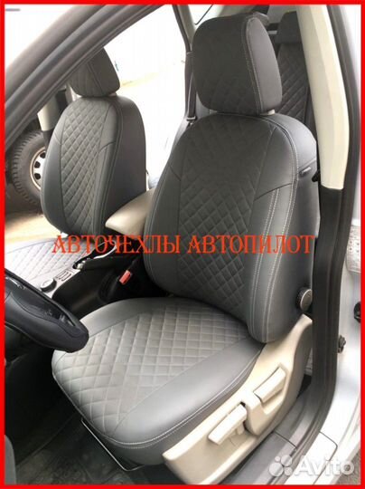 Чехлы Автопилот Nissan Qashqai 1 из экокожи серые