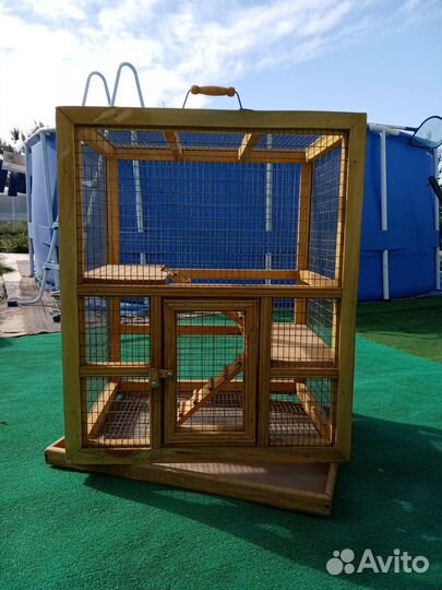 Деревянная клетка ручной работы для питомца