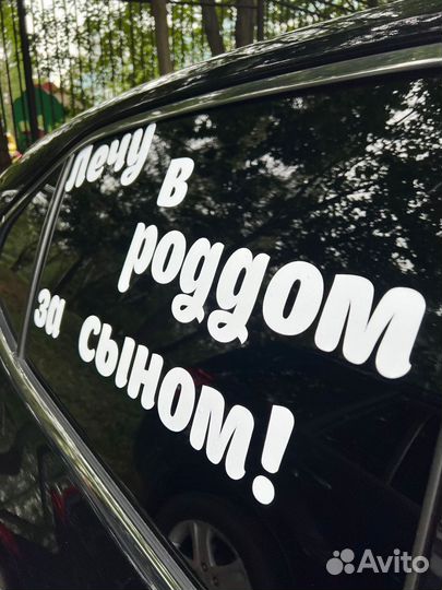 Наклейки на автомобиль, на заднее стекло