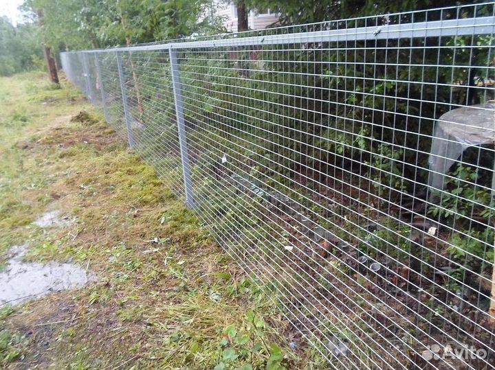 Забор из профнастила, 3Д забор, сетка сварная