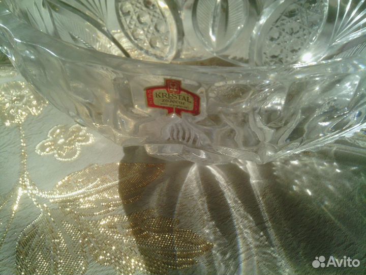 Вазочка, ваза, салатник. Хрусталь. Югославия