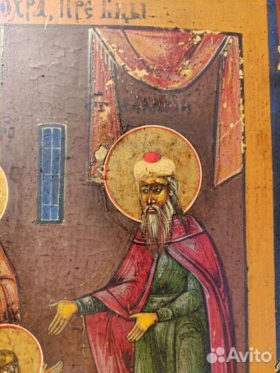 Старинная икона Введение во храм 19 век