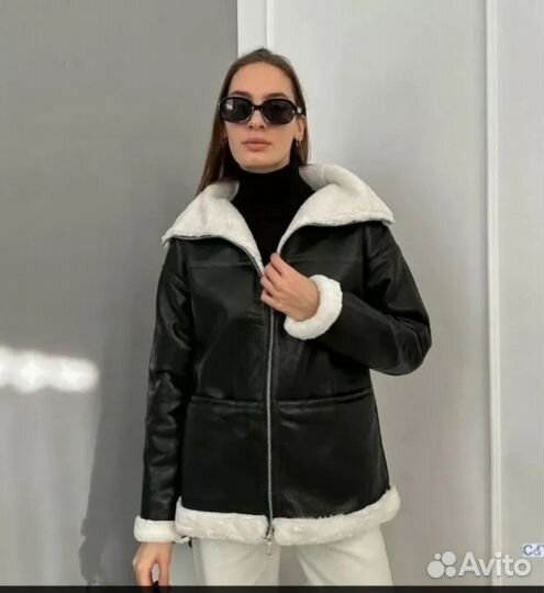 Новая кожаная куртка 44-48 на меху