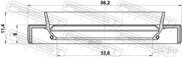 Сальник привода 33.8X56.2X8X11.4 95HBY-35560811