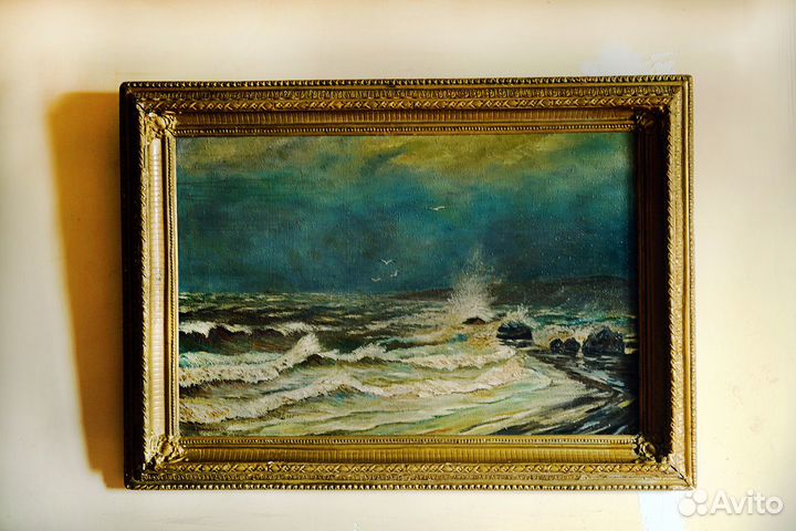 Картина маслом на холсте пейзаж в раме