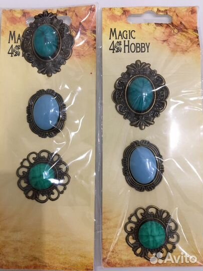 Кабашоны для брошей, бантов