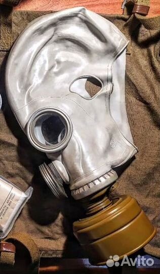 Белый Гражданский Противогаз гп-5м, комплект
