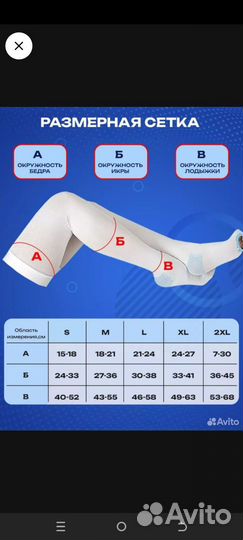 Компрессионные чулки 1 класс новые M размер