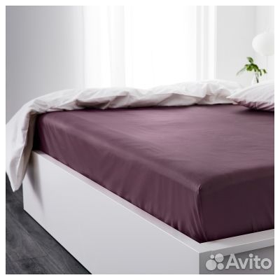 Простынь Gaspa IKEA Гэспа на резинке 160x200, 1 шт